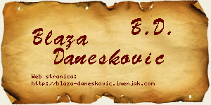 Blaža Danesković vizit kartica